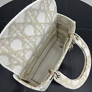 Dior Medium Lady Dior Gold&White - 24*20*11cm - 5