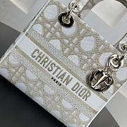 Dior Medium Lady Dior Gold&White - 24*20*11cm - 2