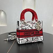 Dior Medium Lady Red&White Heart Bag - 24*20*11cm - 6