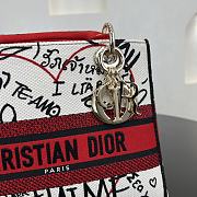Dior Medium Lady Red&White Heart Bag - 24*20*11cm - 4