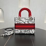 Dior Medium Lady Red&White Heart Bag - 24*20*11cm - 5