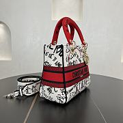 Dior Medium Lady Red&White Heart Bag - 24*20*11cm - 3