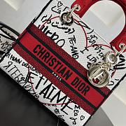Dior Medium Lady Red&White Heart Bag - 24*20*11cm - 2