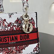 	 Dior Medium Lady Red&White Butterfly Heart Bag - 24*20*11cm - 4