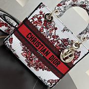 	 Dior Medium Lady Red&White Butterfly Heart Bag - 24*20*11cm - 3