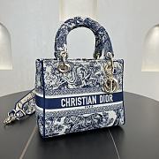 	 Dior Medium Lady Blue Bag - 24*20*11cm - 6