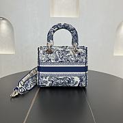 	 Dior Medium Lady Blue Bag - 24*20*11cm - 4