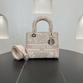 	 Dior Medium Lady Pink Bag - 24*20*11cm