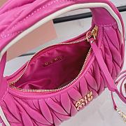 	 Miu Miu Pink / White Wander Matelassé Nappa Leather Bag - 23X13X7cm - 5