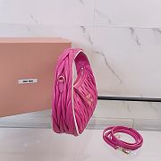 	 Miu Miu Pink / White Wander Matelassé Nappa Leather Bag - 23X13X7cm - 4