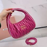 	 Miu Miu Pink / White Wander Matelassé Nappa Leather Bag - 23X13X7cm - 3