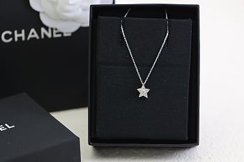 Chanel Silver Star Pendant Necklace 