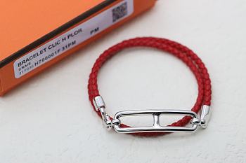 Hermès Roulis Double Tour bracelet in red