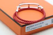 Hermès Roulis Double Tour bracelet in red - 5