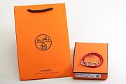 Hermès Roulis Double Tour bracelet in red - 4
