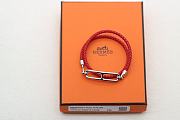 Hermès Roulis Double Tour bracelet in red - 2