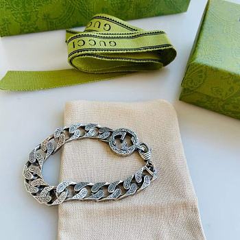 Gucci Interlocking G Chain Bracelet In Silver