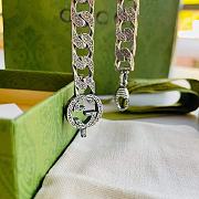 Gucci Interlocking G Chain Bracelet In Silver - 6