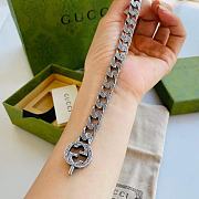 Gucci Interlocking G Chain Bracelet In Silver - 3