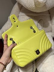 Gucci GG Marmont medium shoulder bag in bright green leather - 26x 15x 7cm - 2
