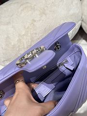	 Gucci GG Marmont medium shoulder bag in purple leather - 26x 15x 7cm - 4