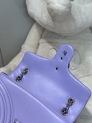 	 Gucci GG Marmont medium shoulder bag in purple leather - 26x 15x 7cm - 3