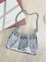 Chanel 25 Bag In Silver -  30 x 26 x 14cm - 4