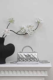Chanel Flap Bag in silver With handle - 18*22*19cm - 1