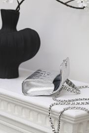 Chanel Flap Bag in silver With handle - 18*22*19cm - 2