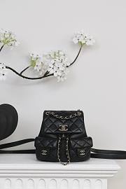 Chanel Duma Black Caviar Backpack - 17.5*16.5*19.5cm - 1