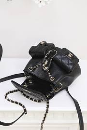 Chanel Duma Black Caviar Backpack - 17.5*16.5*19.5cm - 5
