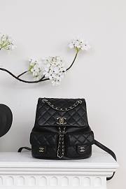	 Chanel Duma Black Caviar Backpack 30cm - 1
