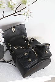 	 Chanel Duma Black Caviar Backpack 30cm - 5