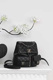 	 Chanel Duma Black Caviar Backpack 30cm - 4