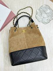 Chanel Small tote Suede calfskin, shiny lambskin - 33*29*11cm - 3