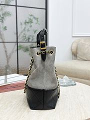 	 Chanel Small tote grey Suede calfskin, shiny lambskin - 33*29*11cm - 5