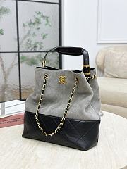 	 Chanel Small tote grey Suede calfskin, shiny lambskin - 33*29*11cm - 6
