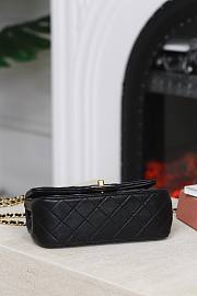 	 Chanel Rectangular Classic Flap Bag In Black Lambskin - 5