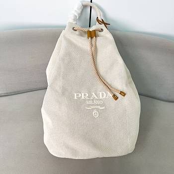 Prada Natural Linen blend drawstring duffel bag - 55*34*34cm