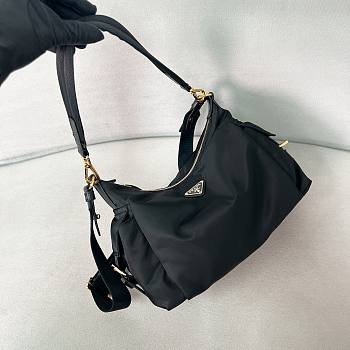 Black Prada Explore Large Re-nylon And Leather Bag - 32*22*11.5cm