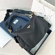 Black Prada Explore Large Re-nylon And Leather Bag - 32*22*11.5cm - 4