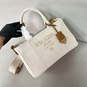 Prada Natural Jardinière linen blend bag 33/20/18cm - 1