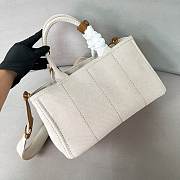Prada Natural Jardinière linen blend bag 33/20/18cm - 4