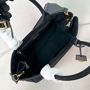 	 Prada Natural Jardinière linen blend black bag 33/20/18cm - 6