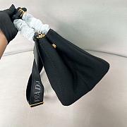 	 Prada Natural Jardinière linen blend black bag 33/20/18cm - 5