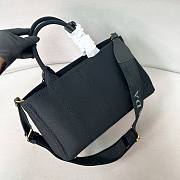 	 Prada Natural Jardinière linen blend black bag 33/20/18cm - 4