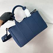 	 Prada Natural Jardinière linen blend blue bag 33/20/18cm - 2
