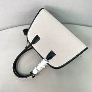 	 Prada Wicker And Linen Blend Tote Bag in Natural Black - 35*22.5*13cm - 5