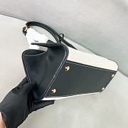 	 Prada Wicker And Linen Blend Tote Bag in Natural Black - 35*22.5*13cm - 4