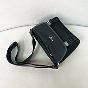 Prada Black Re-Nylon and Saffiano leather shoulder bag - 22.5*18*10cm - 3